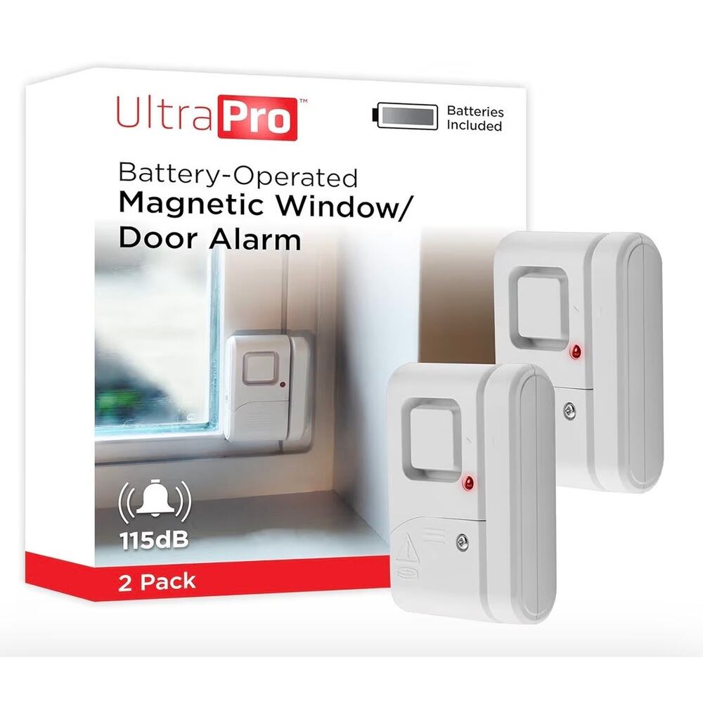 GE Set of 2 Battery Operated Magnetic Window/Door Alarms NWT